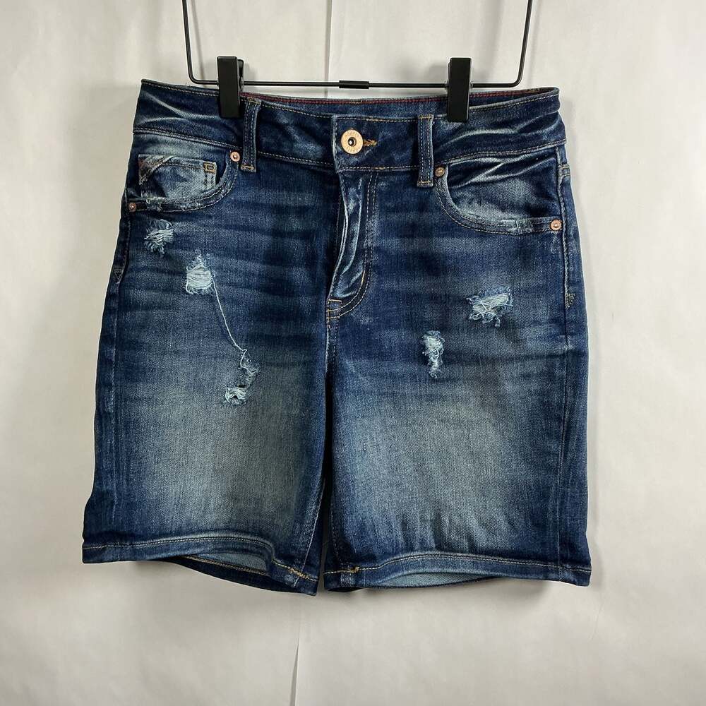 Edgely High-Rise Distressed Denim Shorts Size 4